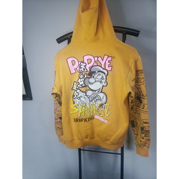 Popeye the Sailor Man Hoodie Windbreaker Comics Cartoon TV Movie, Size L - Picture 5 of 6